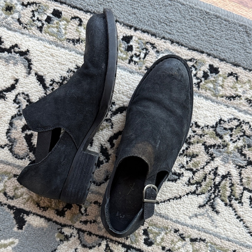 Born Black Suede Ankle Booties